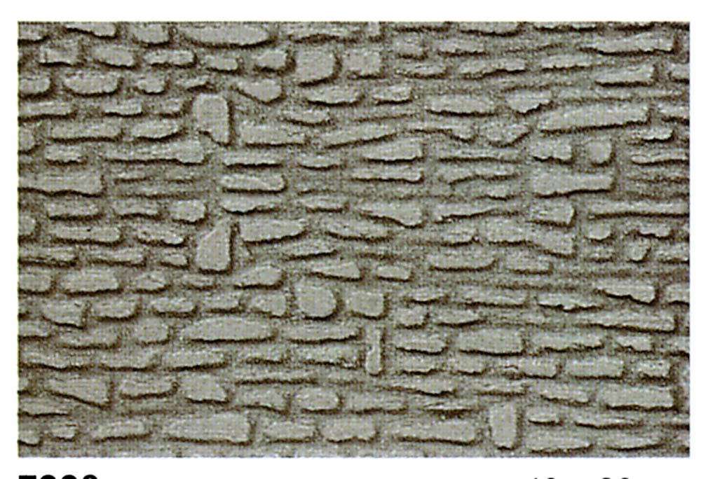 Natursteinmauer 0/1/H0, 40x20 cm, 2 Stück